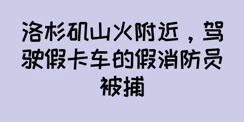 洛杉矶山火附近，驾驶假卡车的假消防员被捕