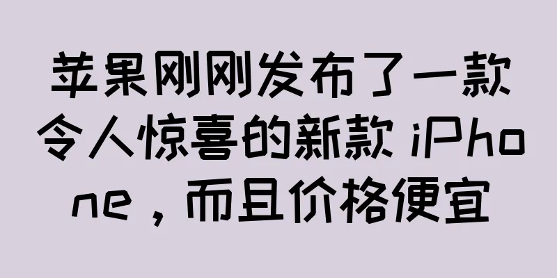 苹果刚刚发布了一款令人惊喜的新款 iPhone，而且价格便宜