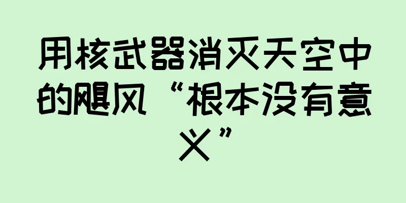 用核武器消灭天空中的飓风“根本没有意义”