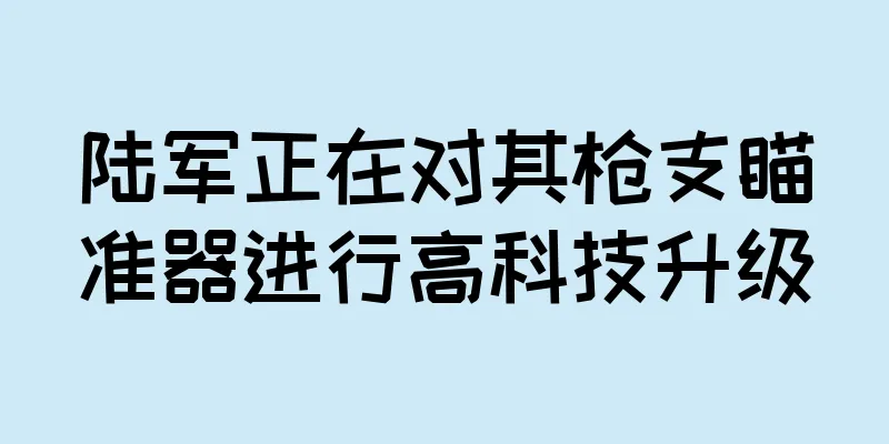 陆军正在对其枪支瞄准器进行高科技升级