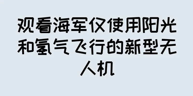 观看海军仅使用阳光和氢气飞行的新型无人机