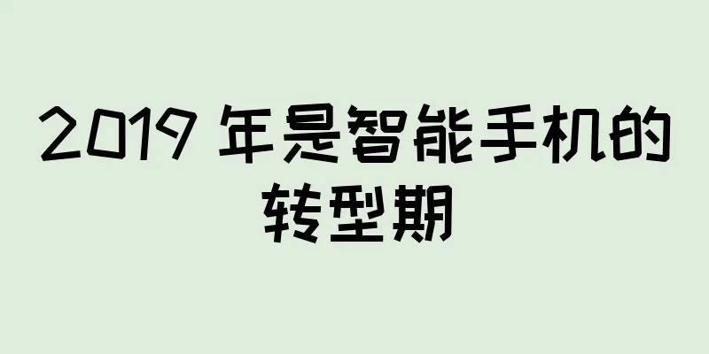 2019 年是智能手机的转型期