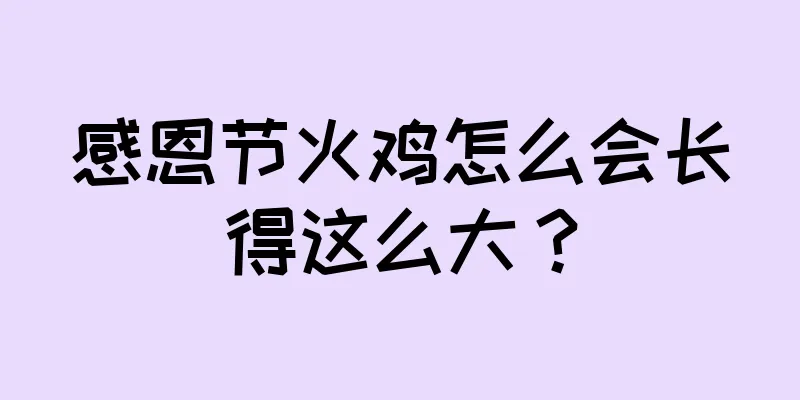 感恩节火鸡怎么会长得这么大？