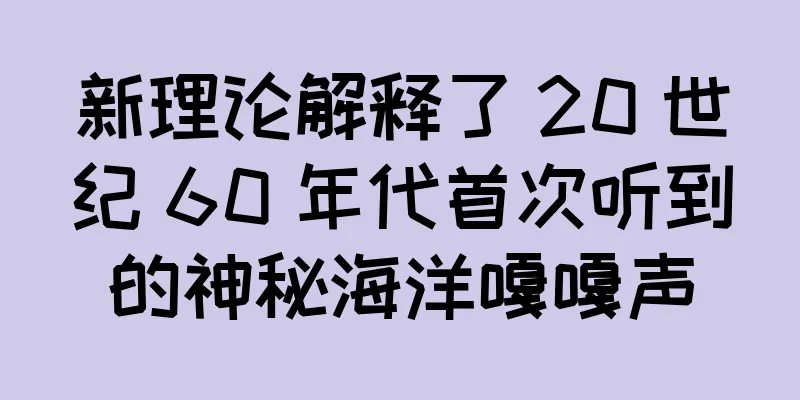 新理论解释了 20 世纪 60 年代首次听到的神秘海洋嘎嘎声