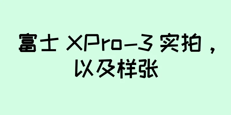 富士 XPro-3 实拍，以及样张