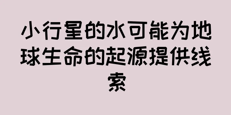 小行星的水可能为地球生命的起源提供线索