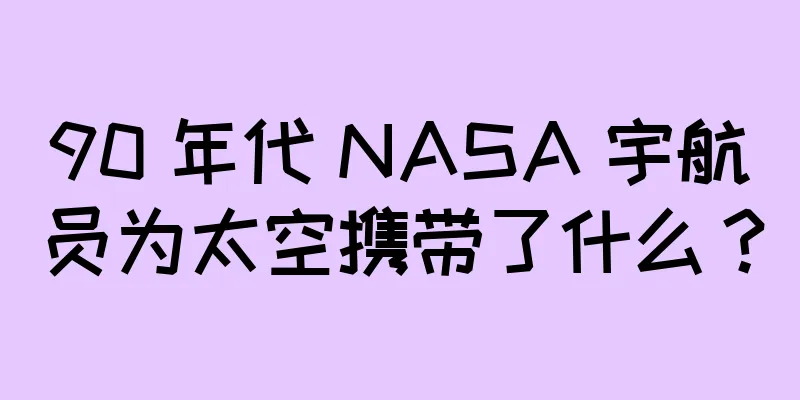 90 年代 NASA 宇航员为太空携带了什么？