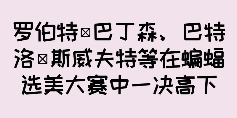 罗伯特·巴丁森、巴特洛·斯威夫特等在蝙蝠选美大赛中一决高下