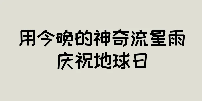 用今晚的神奇流星雨庆祝地球日