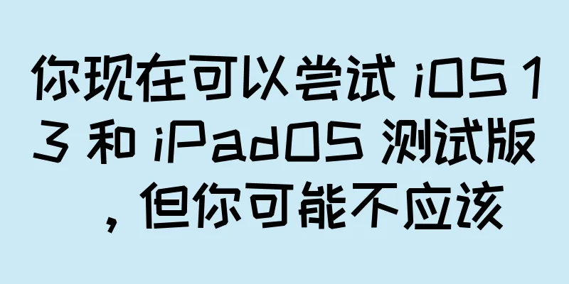 你现在可以尝试 iOS 13 和 iPadOS 测试版，但你可能不应该