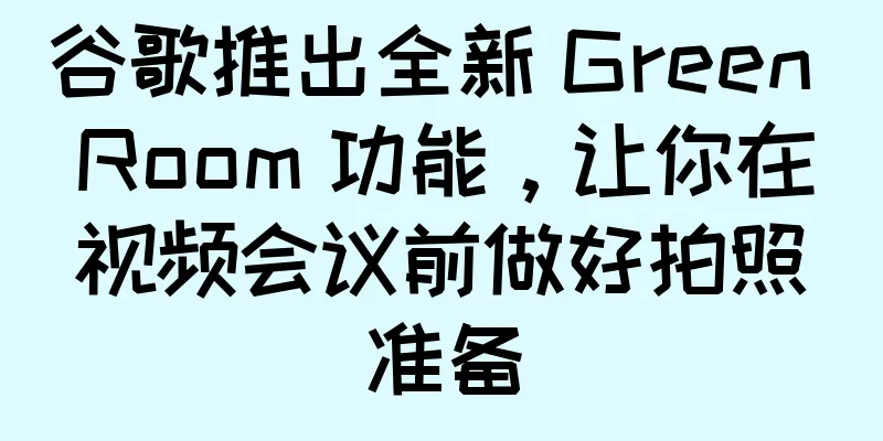 谷歌推出全新 Green Room 功能，让你在视频会议前做好拍照准备