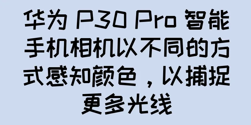 华为 P30 Pro 智能手机相机以不同的方式感知颜色，以捕捉更多光线