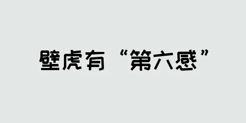 壁虎有“第六感”