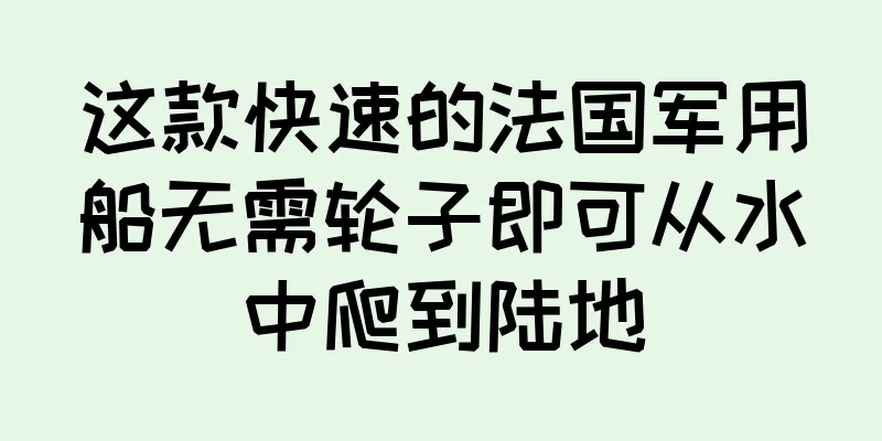 这款快速的法国军用船无需轮子即可从水中爬到陆地