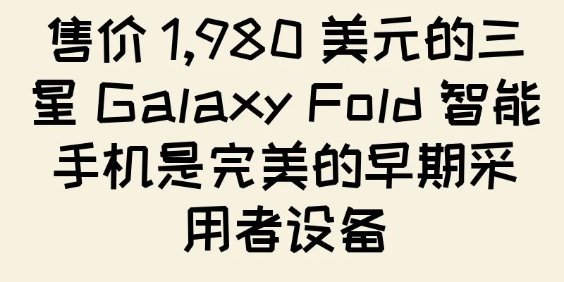 售价 1,980 美元的三星 Galaxy Fold 智能手机是完美的早期采用者设备