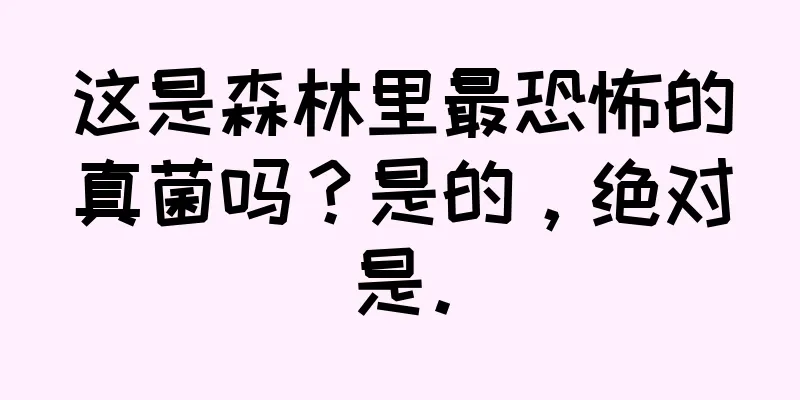 这是森林里最恐怖的真菌吗？是的，绝对是。