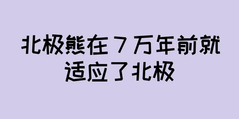 北极熊在 7 万年前就适应了北极