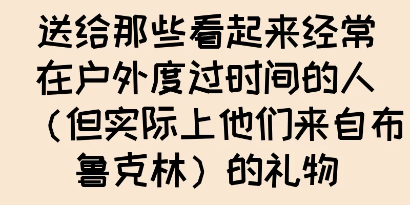 送给那些看起来经常在户外度过时间的人（但实际上他们来自布鲁克林）的礼物