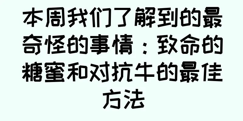 本周我们了解到的最奇怪的事情：致命的糖蜜和对抗牛的最佳方法
