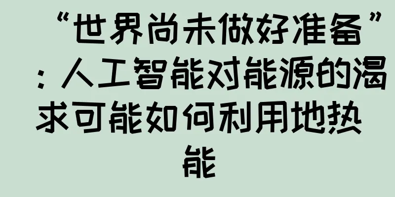 “世界尚未做好准备”：人工智能对能源的渴求可能如何利用地热能