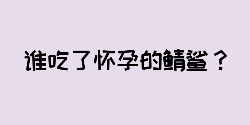 谁吃了怀孕的鲭鲨？