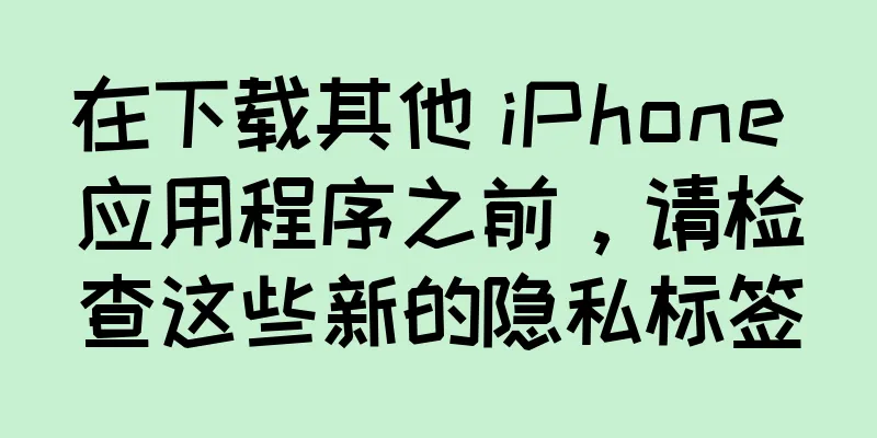 在下载其他 iPhone 应用程序之前，请检查这些新的隐私标签