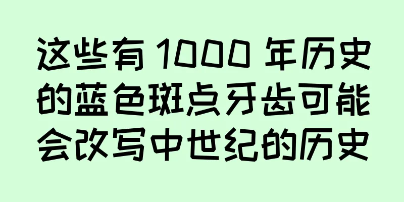 这些有 1000 年历史的蓝色斑点牙齿可能会改写中世纪的历史