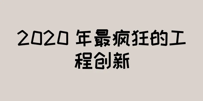 2020 年最疯狂的工程创新