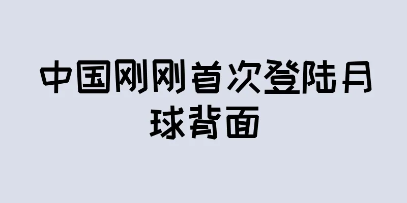中国刚刚首次登陆月球背面