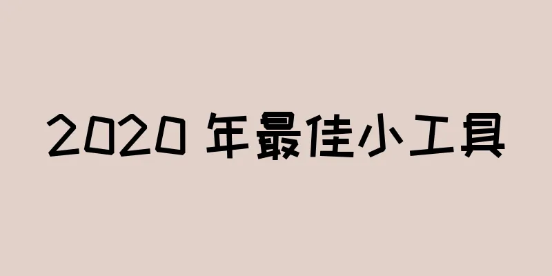 2020 年最佳小工具