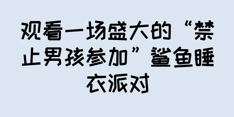 观看一场盛大的“禁止男孩参加”鲨鱼睡衣派对