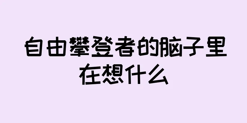 自由攀登者的脑子里在想什么