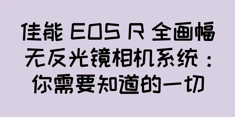 佳能 EOS R 全画幅无反光镜相机系统：你需要知道的一切