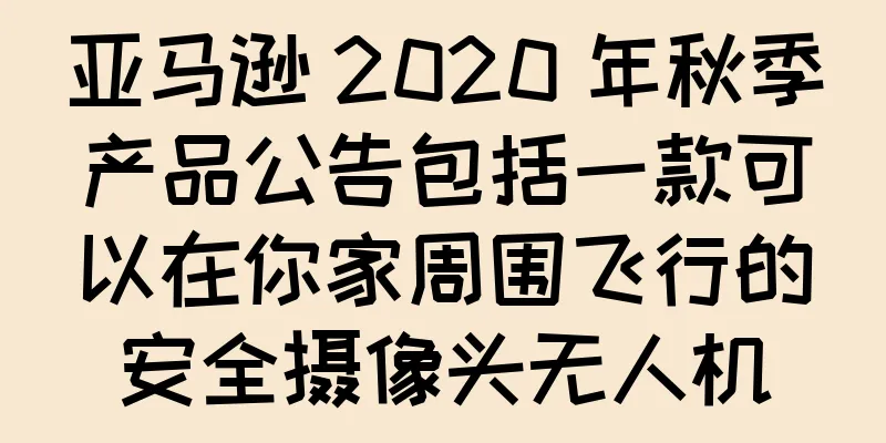 亚马逊 2020 年秋季产品公告包括一款可以在你家周围飞行的安全摄像头无人机