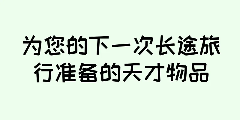 为您的下一次长途旅行准备的天才物品