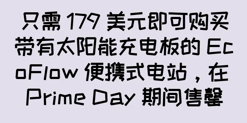 只需 179 美元即可购买带有太阳能充电板的 EcoFlow 便携式电站，在 Prime Day 期间售罄