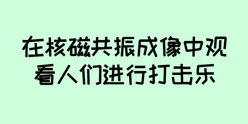 在核磁共振成像中观看人们进行打击乐
