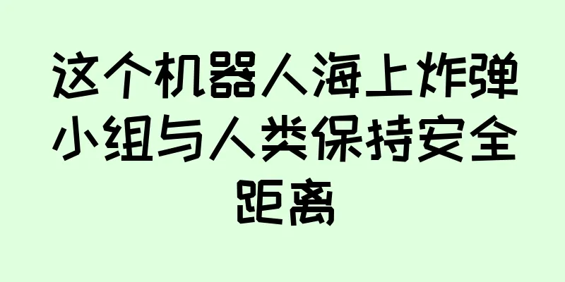 这个机器人海上炸弹小组与人类保持安全距离