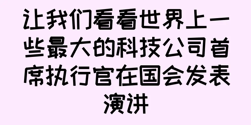 让我们看看世界上一些最大的科技公司首席执行官在国会发表演讲