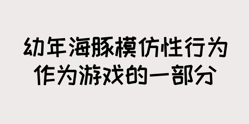 幼年海豚模仿性行为作为游戏的一部分