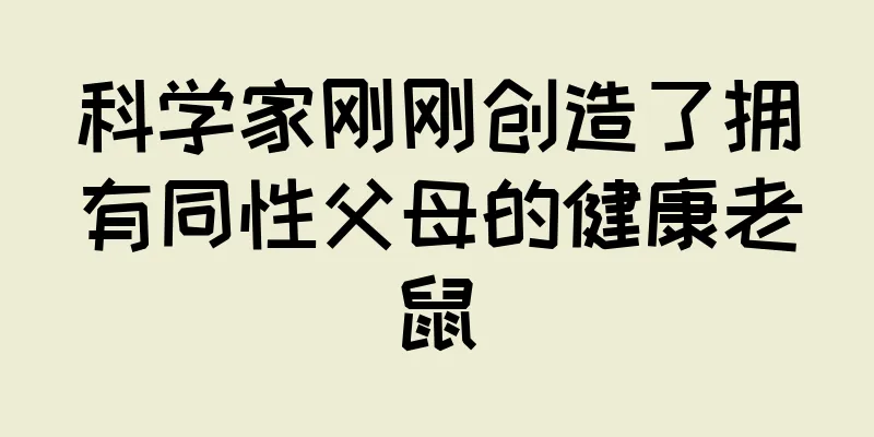 科学家刚刚创造了拥有同性父母的健康老鼠