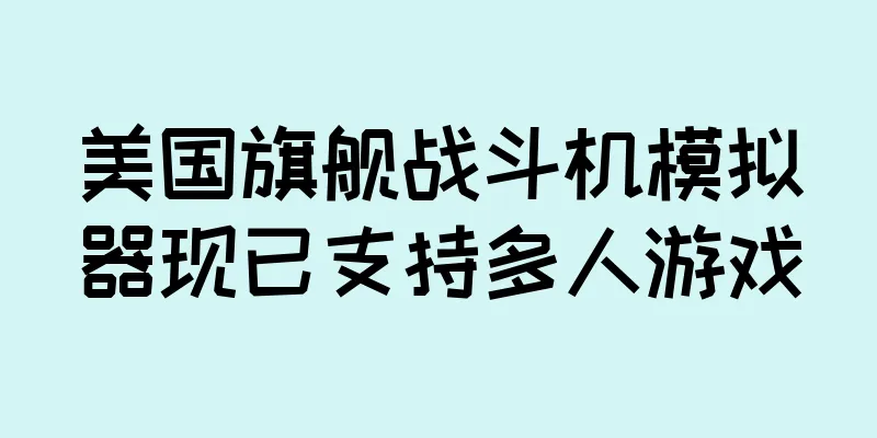 美国旗舰战斗机模拟器现已支持多人游戏