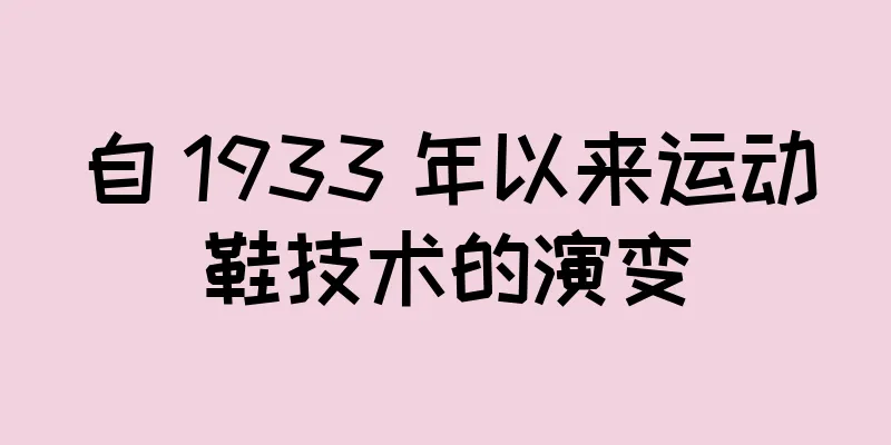 自 1933 年以来运动鞋技术的演变