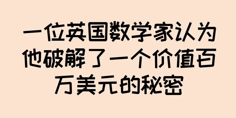 一位英国数学家认为他破解了一个价值百万美元的秘密