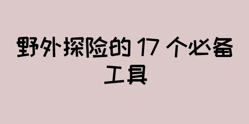 野外探险的 17 个必备工具