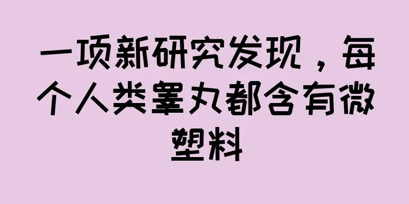 一项新研究发现，每个人类睾丸都含有微塑料