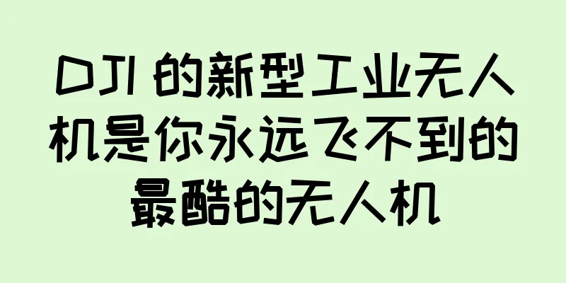 DJI 的新型工业无人机是你永远飞不到的最酷的无人机