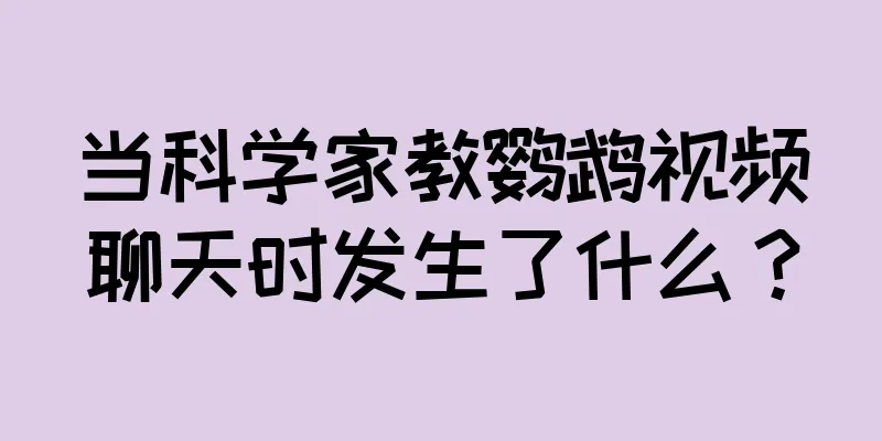 当科学家教鹦鹉视频聊天时发生了什么？