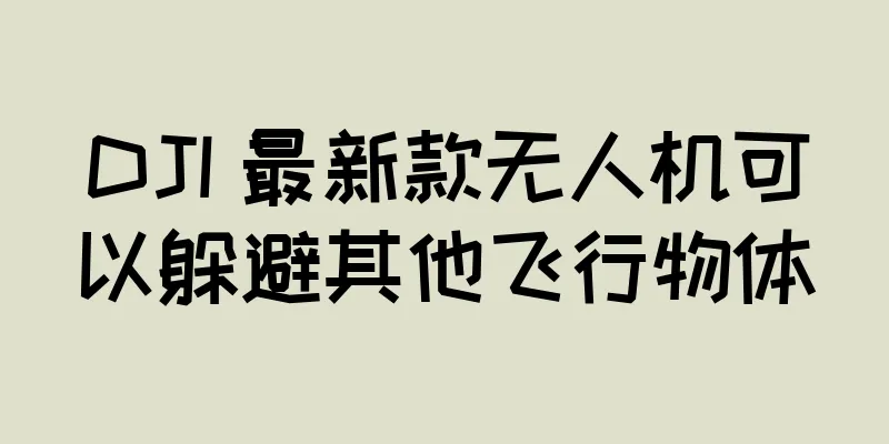 DJI 最新款无人机可以躲避其他飞行物体