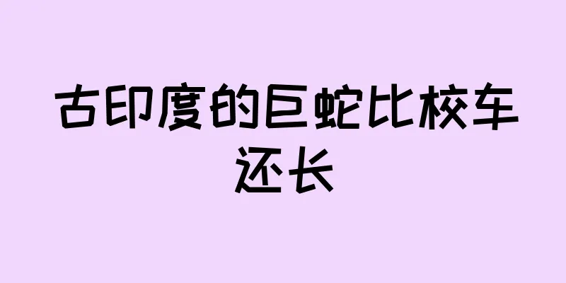 古印度的巨蛇比校车还长